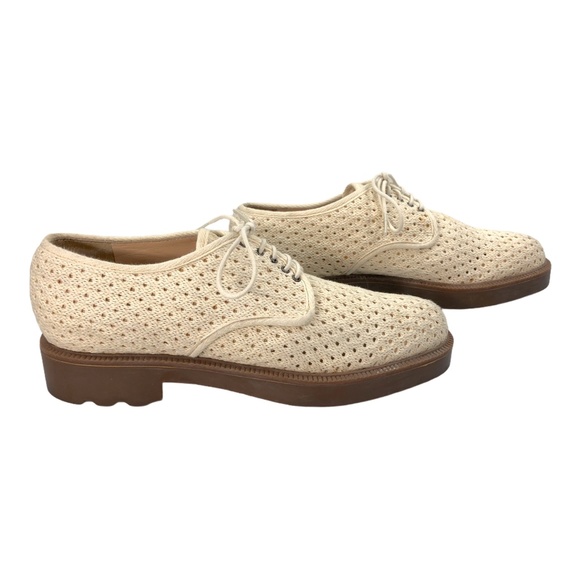 Ivory Knit Stephane Kelian Paris Knit Oxfords Sz 8 - Picture 3 of 12
